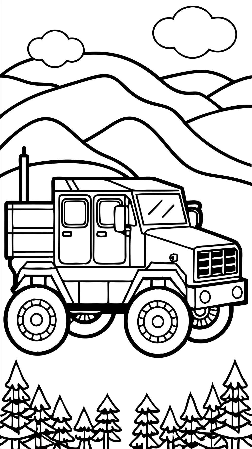 coloriages de camions de l’armée